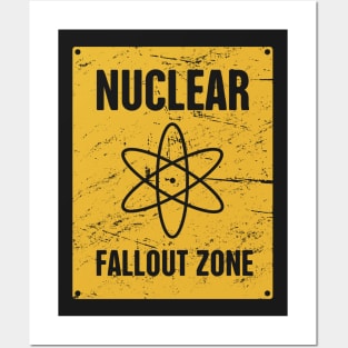 Nuclear Fallout Zone | Cold War Sign Posters and Art